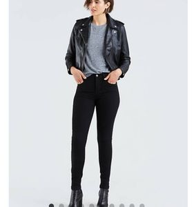 LEVI'S BLACK 721 HIGH RISE SKINNY JEANS